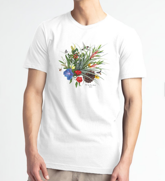 Unisex Tillandsia T-shirt With Custom Artwork By Kim Heise